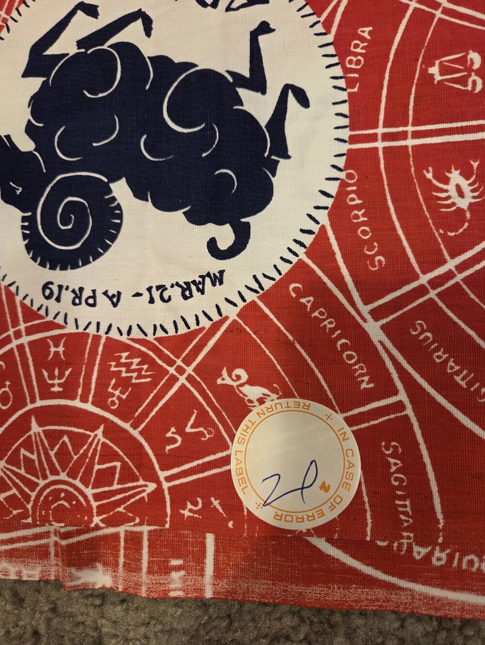 SUPER RARE 1970's ZODIAC 3yds 100% Cotton Sewing - Crafting - Quilting Fabric